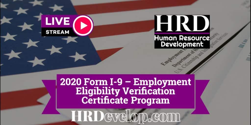 2020 Form I9  Employment Eligibility Verification Certificate Program