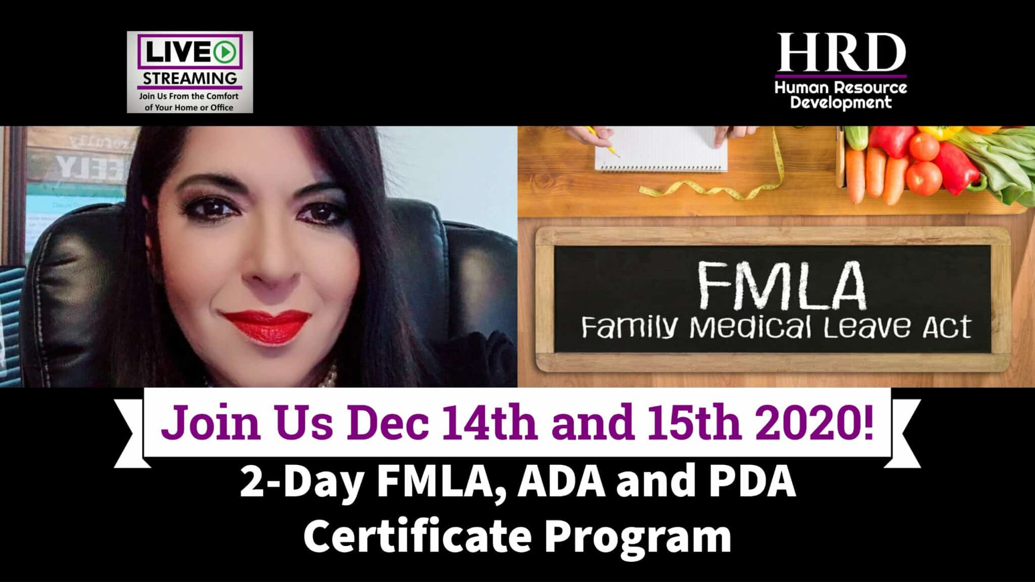 HRDevelop.com 2-Day FMLA, ADA, and PDA Certificate Program Starting 12-14-2020 (2560x1440)